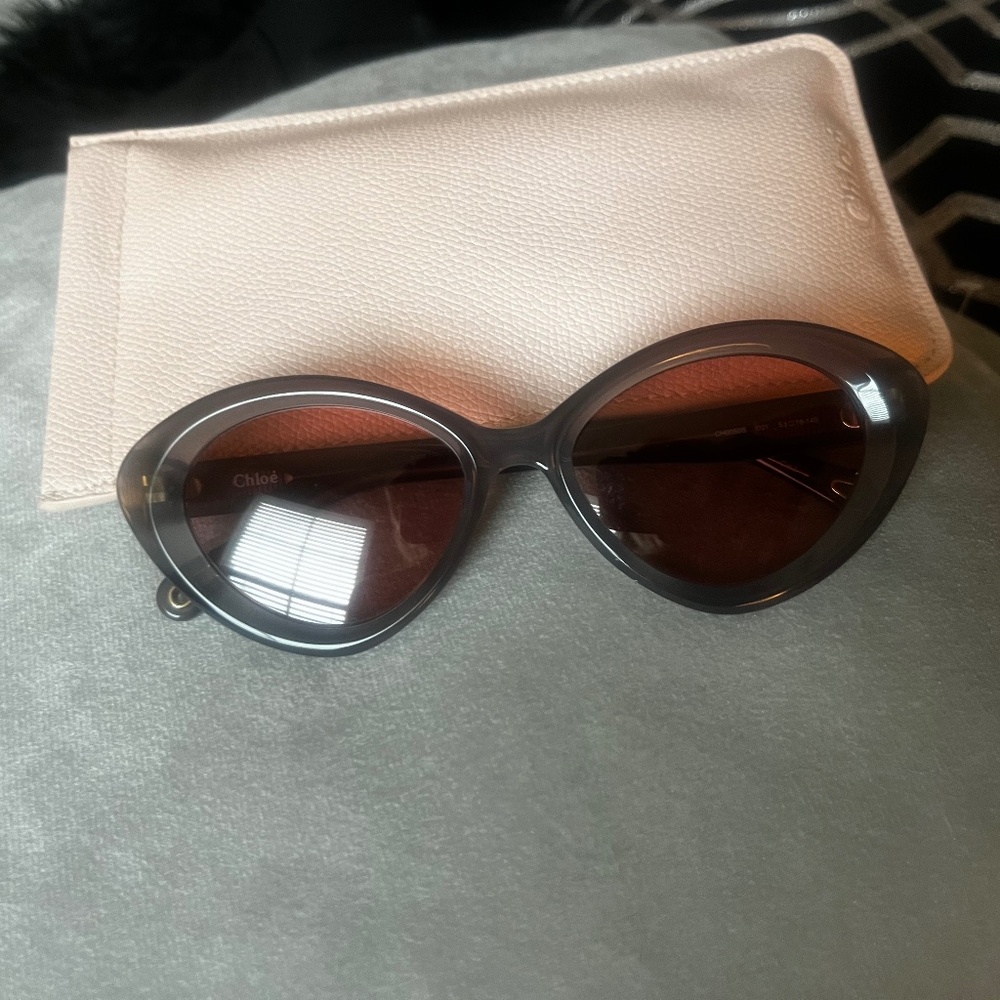 Chloe designer eye sunglasses in gray/brown